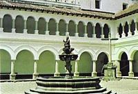 Detail of La Merced mail cloister in Quito Ecuador