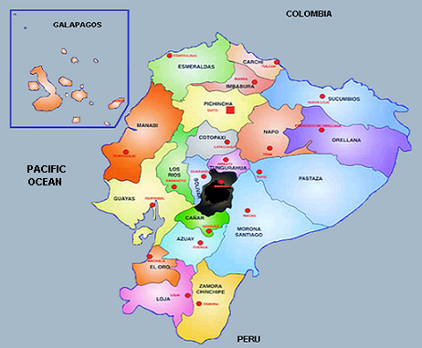 mapa politico del ecuador