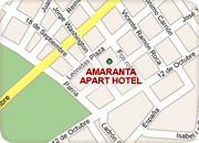 Quito hotels, Amaranta Apart Hotel map