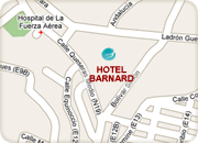 Hoteles en Quito, Hotel Barnard mapa