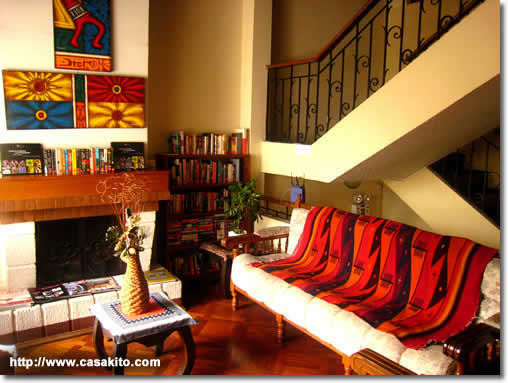 Hoteles en Quito, Hotel Casa Quito living room