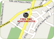 Hoteles en Quito, Free Time Apartamentos mapa