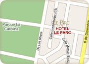 Quito hotels, Hotel Le Parc map