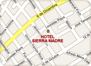 Hoteles en Quito, Hotel Sierra Madre mapa