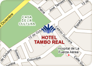 Hoteles en Quito, Hotel Tambo Real mapa