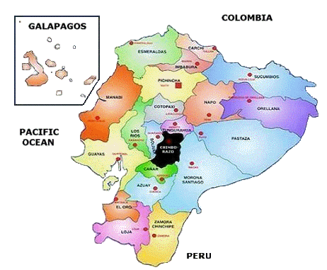 Map of Ecuador