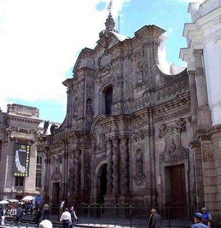 Fassade von La Compania Kirche in Quito Ecuador Pichincha