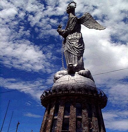 Virgen del Panecillo in Quito Pichincha Ecuador
