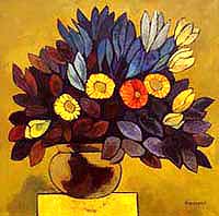 Blumen Gelber Hintergrund - Oswaldo Guayasamin in Quito Pichincha Ecuador