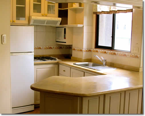 Quito hotels, Filatelia Apart Hotel kitchen