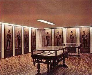 Die Halle des Prsidenten des Jijon y Caamao Museums des katholischen University in Quito Ecuador