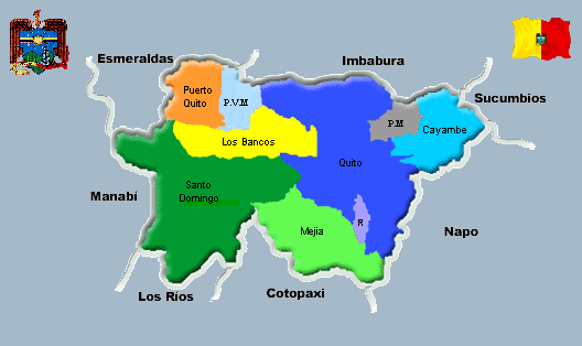 Karte des Pichincha Ecuador