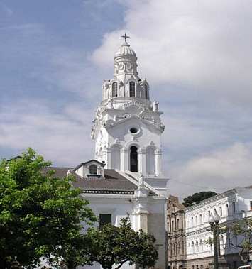 La Cathedral church in Quito Ecuador