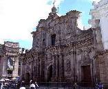 Facade of La Compania church in Quito Ecuador Pichincha
